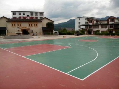 巴中市平昌縣河鱻生態硅pu籃球場